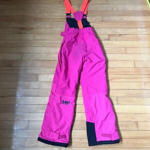 Helly Hansen Girls Pink Ski Bibs Snow Pants Helly Tech RECCO Size 152/12